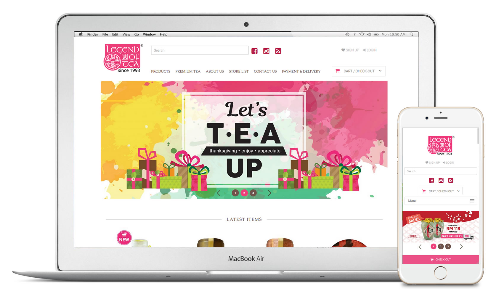 Legend of Tea e-Commerce website Malaysia